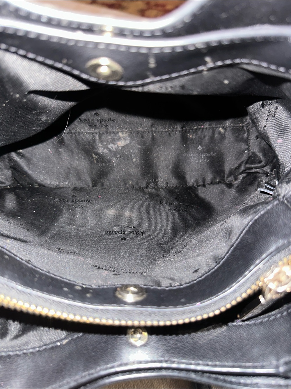 ♠️Kate Spade Dumpling Small Pebbled Leather Satchel Crossbody, Black - Picture 12 of 15